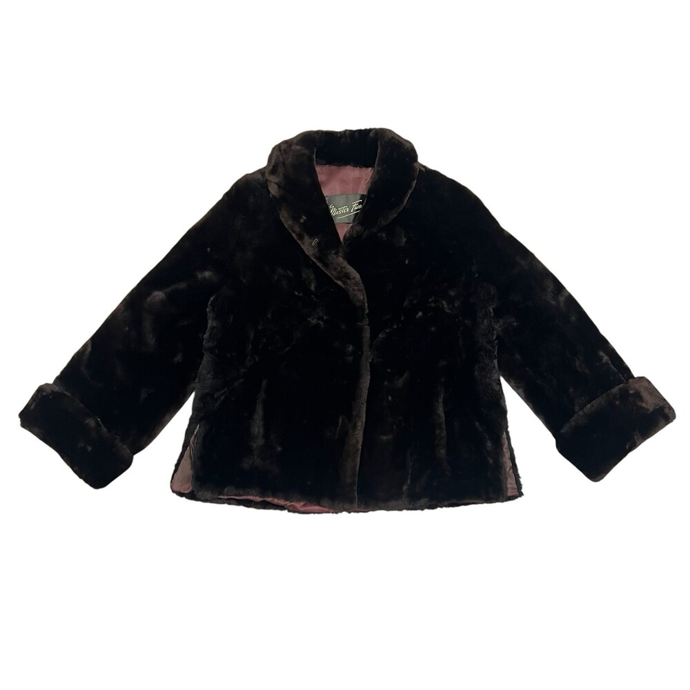 Vintage 50's Fur Coat Master Furriers Duluth Dark Brown Fits Size Small 6 Jacket - Picture 14 of 16
